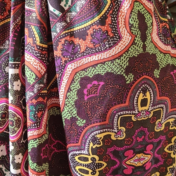 SALE BO HO PAISLEY MULTI S SLIP ON DRESS, TIE BACK - Picture 6 of 16